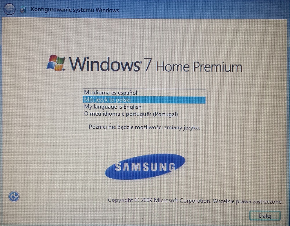 Reinstall Windows on a Samsung laptop