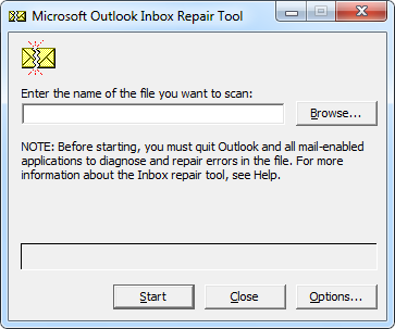 How to fix Outlook mail folder - scanpst.exe